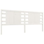 vidaXL Tête de lit Blanc 126x4x100 cm Bois massif de pin