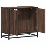 vidaXL Armoire de lavabo de salle de bain chêne marron 65x33x60 cm