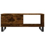 vidaXL Table basse Chêne fumé 90x50x36 5 cm Bois d'ingénierie