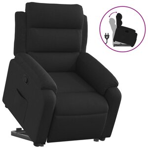 vidaXL Fauteuil inclinable noir tissu