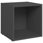 vidaXL Meuble TV gris 37x35x37 cm bois d’ingénierie