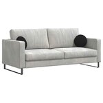 vidaXL Coussins de siège 2 Pièces Noir Ø30 x 13 cm tissu