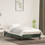vidaXL Cadre de lit Vert foncé 90x200 cm Velours