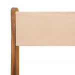 vidaXL Chaises de jardin pliantes lot de 4 beige tissu et bois massif