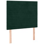 vidaXL Sommier à lattes de lit avec matelas Vert foncé 90x200 cm