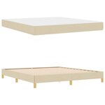 vidaXL Lit à ressorts avec matelas Crème 180 x 200 cm tissu