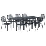 Ensemble meuble de couloir 9 pièces vidaXL en acier anthracite