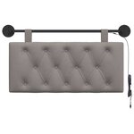vidaXL Tête de lit suspendue Taupe Tissu
