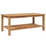 vidaXL Table basse Marron 110 x 55 x 45 cm Bois de teck solide
