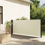 vidaXL Auvent latéral rétractable crème 100x500 cm