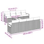 vidaXL Canapés de Jardin 9 Pièces avec Coussins en Poly Rattan Beige