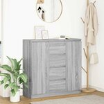 vidaXL Buffet et tiroirs sonoma gris 100 5x35x98 5cm bois d'ingénierie