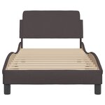 vidaXL Cadre de lit Dover marron foncé 80x200 cm tissu