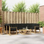 vidaXL Ensemble de canapés d'extérieur 8 pc Blanc et noir