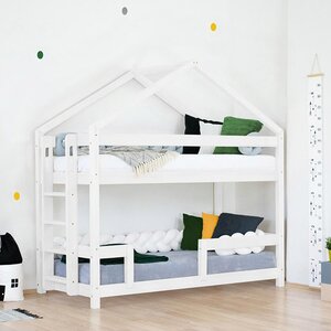 Lits cabane superposés KILI 90 x 200 blanc