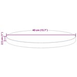 vidaXL Dessus de table rond cire marron Ø40x2 5 cm bois de pin massif