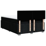 vidaXL Sommier à lattes de lit avec matelas Noir 160x200 cm Tissu