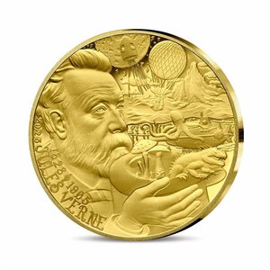 L'Art de la Plume – Jules Verne - Monnaie de 20€ 1/10 Oz Or