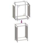 vidaXL Portant de bois chauffage anthracite 44x28x65 cm
