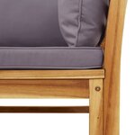 vidaXL Salon de jardin 6 Pièces avec coussins bois d'acacia solide
