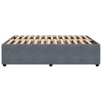 vidaXL Cadre de lit sans matelas gris foncé 140x200 cm velours