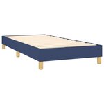 vidaXL Sommier à lattes de lit avec matelas et LED Bleu 90x200cm Tissu