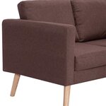 vidaXL Canapé à 3 places tissu marron