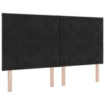 vidaXL Lit à ressorts avec matelas Noir 200 x 180 cm Polyester