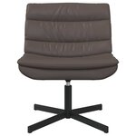 vidaXL Chaise pivotante Marron 63 x 75 x 76 cm PU brillant