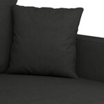 vidaXL Ensemble de canapés 2 Pièces avec coussins Noir Tissu