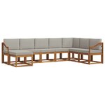 vidaXL Ensemble de canapés d'extérieur 8 pc Gris Naturel et Clair