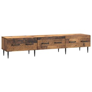 vidaXL Meuble TV Bois ancien 147 x 34 5 x 30 cm Bois d'ingénierie