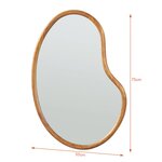 Miroir décoration moderne design mural bois MDF 75 x 55 cm effet chêne 03_0010179