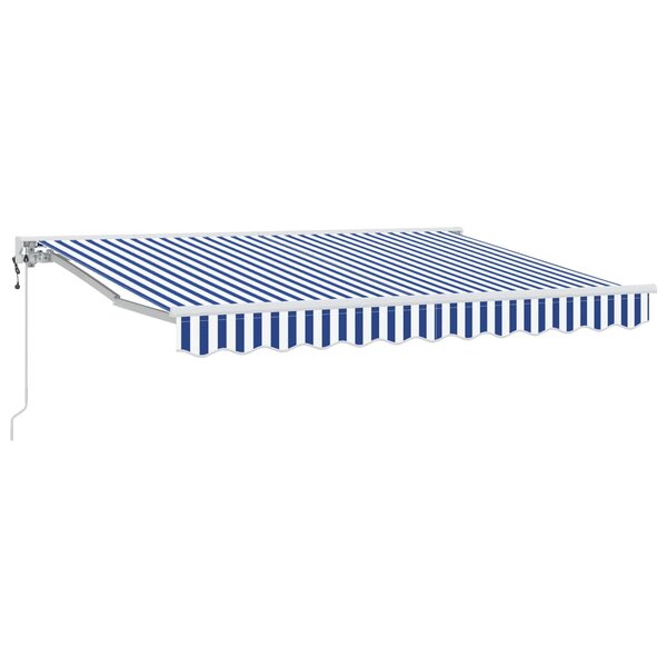 vidaXL Auvent rétractable électrique Bleu et Blanc 3 5 x 2 5 m