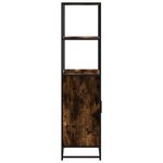 vidaXL Buffet haut chêne fumé 68x35x139 cm bois d'ingénierie métal