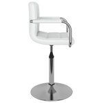 vidaXL Chaises pivotantes à manger lot de 4 blanc similicuir