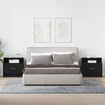 vidaXL Tables de chevet avec tiroir 2 Pièces chêne noir 51x31x47 cm
