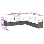 vidaXL Salon de jardin avec coussins 9 Pièces beige résine tressée
