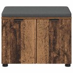 vidaXL Banc d'entrée avec coussin Bois ancien 60 x 38 x 46 cm