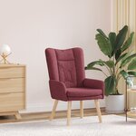 Fauteuil Relaxant VidaXL en Tissu Rouge Vin