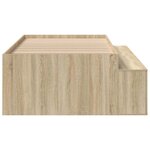 vidaXL Cadre de lit de rangement Chêne Sonoma 75x190 cm