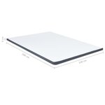 vidaXL Surmatelas de sommier tapissier 200x140x5 cm mi-doux