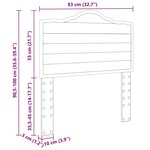 vidaXL Tête de lit avec tête de lit Blanc 80 cm Bois d'ingénierie