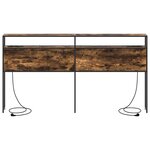 vidaXL Tête de lit de rangement Chêne fumé 200 cm Bois d'ingénierie