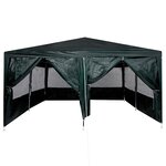 vidaXL Tente de fête Vert  Blanc 400 x 400 x 266 cm Polyester  Acier