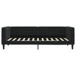 vidaXL Lit de jour avec gigogne sans matelas noir 100x200 cm