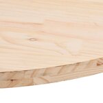 vidaXL Dessus de table 110x55x2 5 cm bois de pin massif ovale