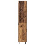 vidaXL Haut Armoire 2 Pièces Bois Ancien Bois Aggloméré et Verre