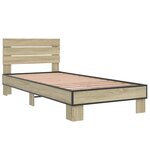 vidaXL Cadre de lit avec tête de lit Chêne Sonoma 80 x 200 cm
