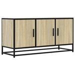 vidaXL Meuble TV chêne sonoma 100x35x50 cm bois d'ingénierie et métal